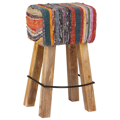 Bar Stool 2 pcs Multicolour 44 x 33 x 74 cm Real Leather