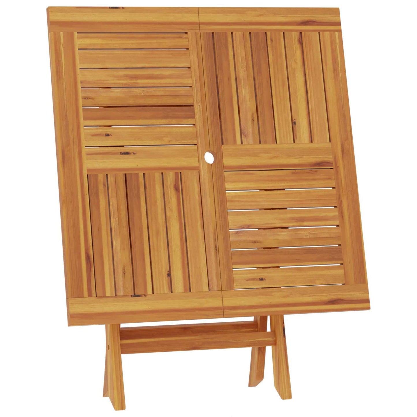 Folding Garden Table Natural 90 x 90 x 75 cm Solid Teak Wood