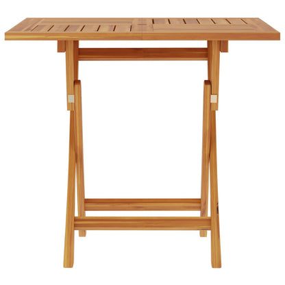 Folding Garden Table Natural 90 x 90 x 75 cm Solid Teak Wood
