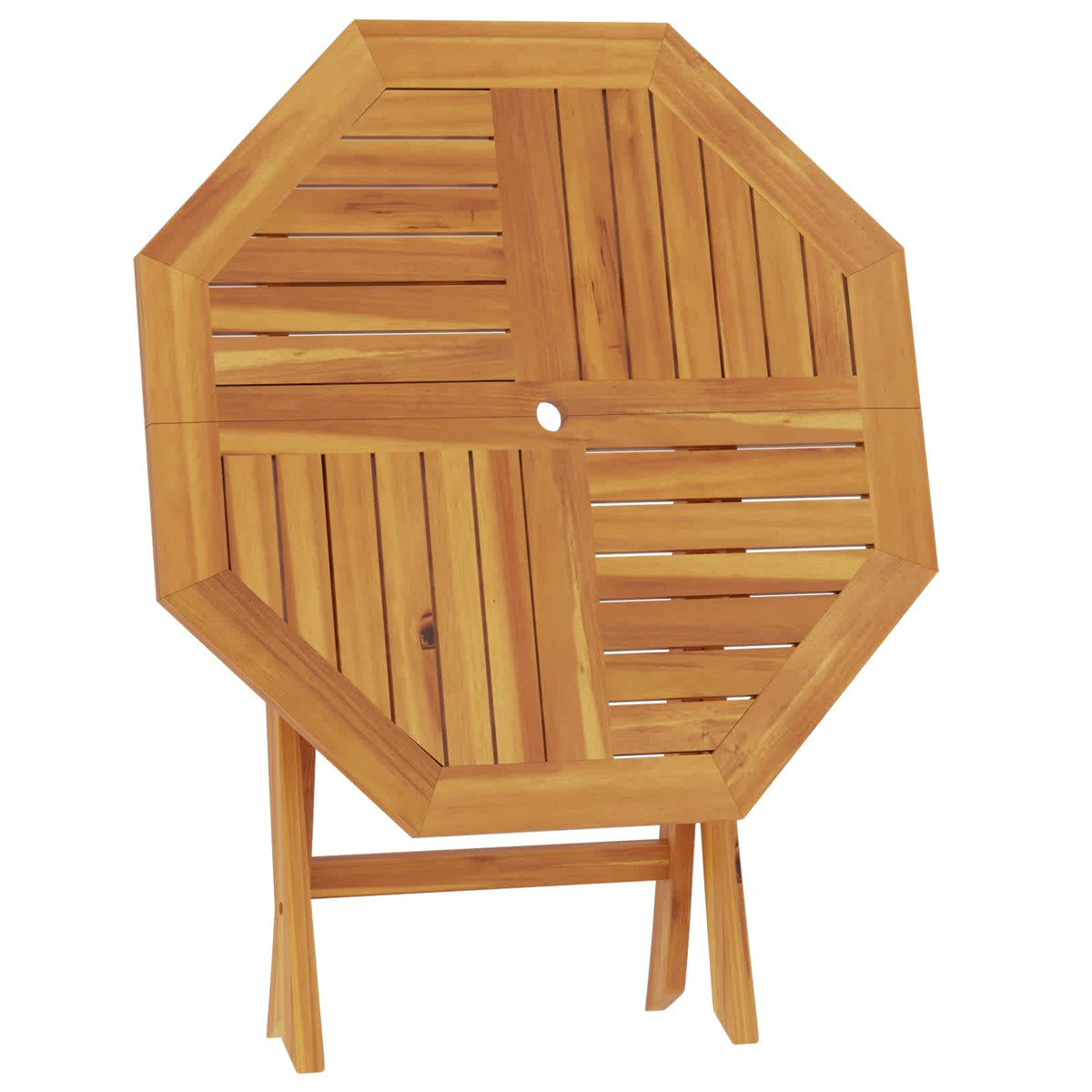 Folding Garden Table Natural 90 x 90 x 75 cm Solid Teak Wood
