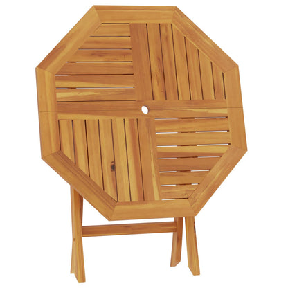 Folding Garden Table Natural 90 x 90 x 75 cm Solid Teak Wood
