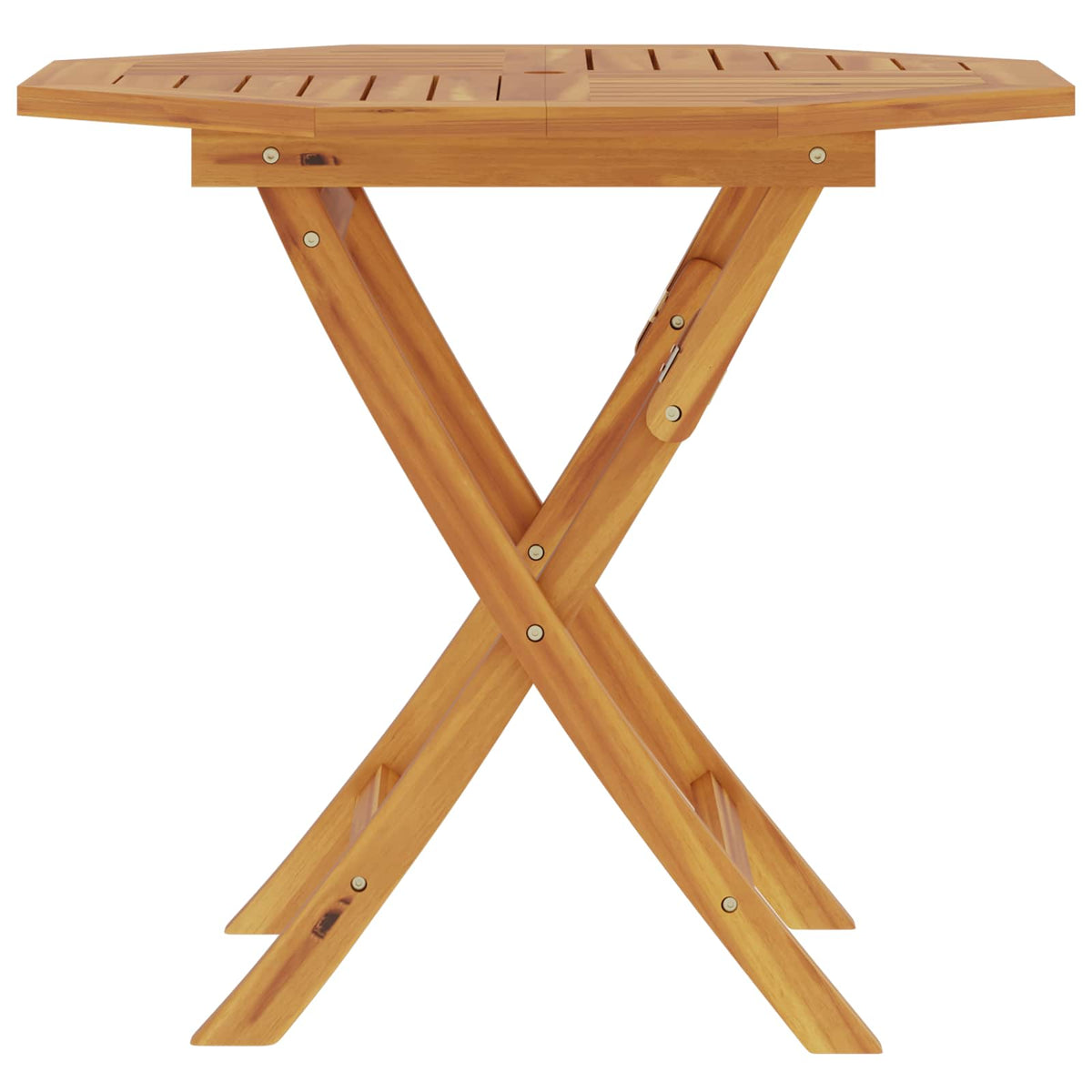 Folding Garden Table Natural 90 x 90 x 75 cm Solid Teak Wood
