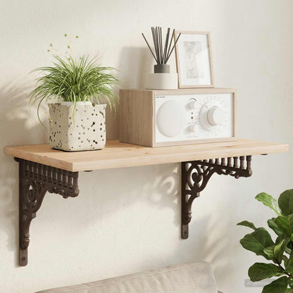 Wall Shelf Brackets 2 pcs Antique Brown 27.5 x 23 x 4 cm Steel