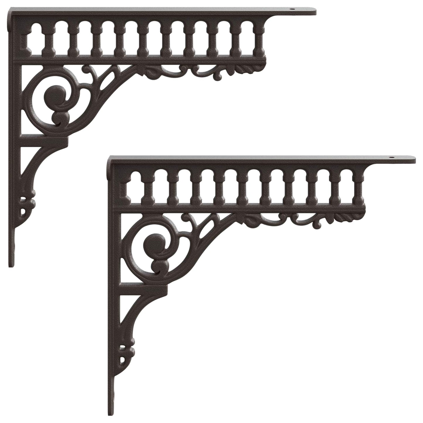 Wall Shelf Brackets 2 pcs Antique Brown 27.5 x 23 x 4 cm Steel