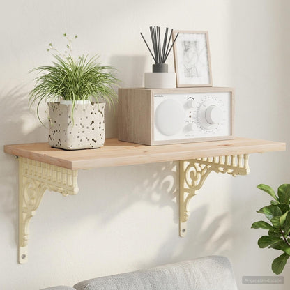 Wall Shelf Brackets 12 pcs Antique White 27.5 x 23 x 4 cm Steel