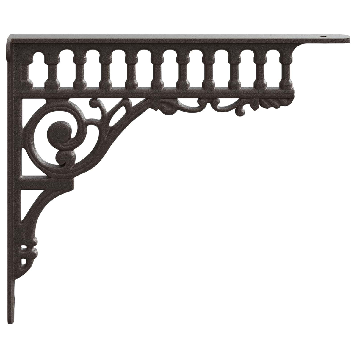 Wall Shelf Brackets 12 pcs Antique Brown 27.5 x 23 x 4 cm Steel