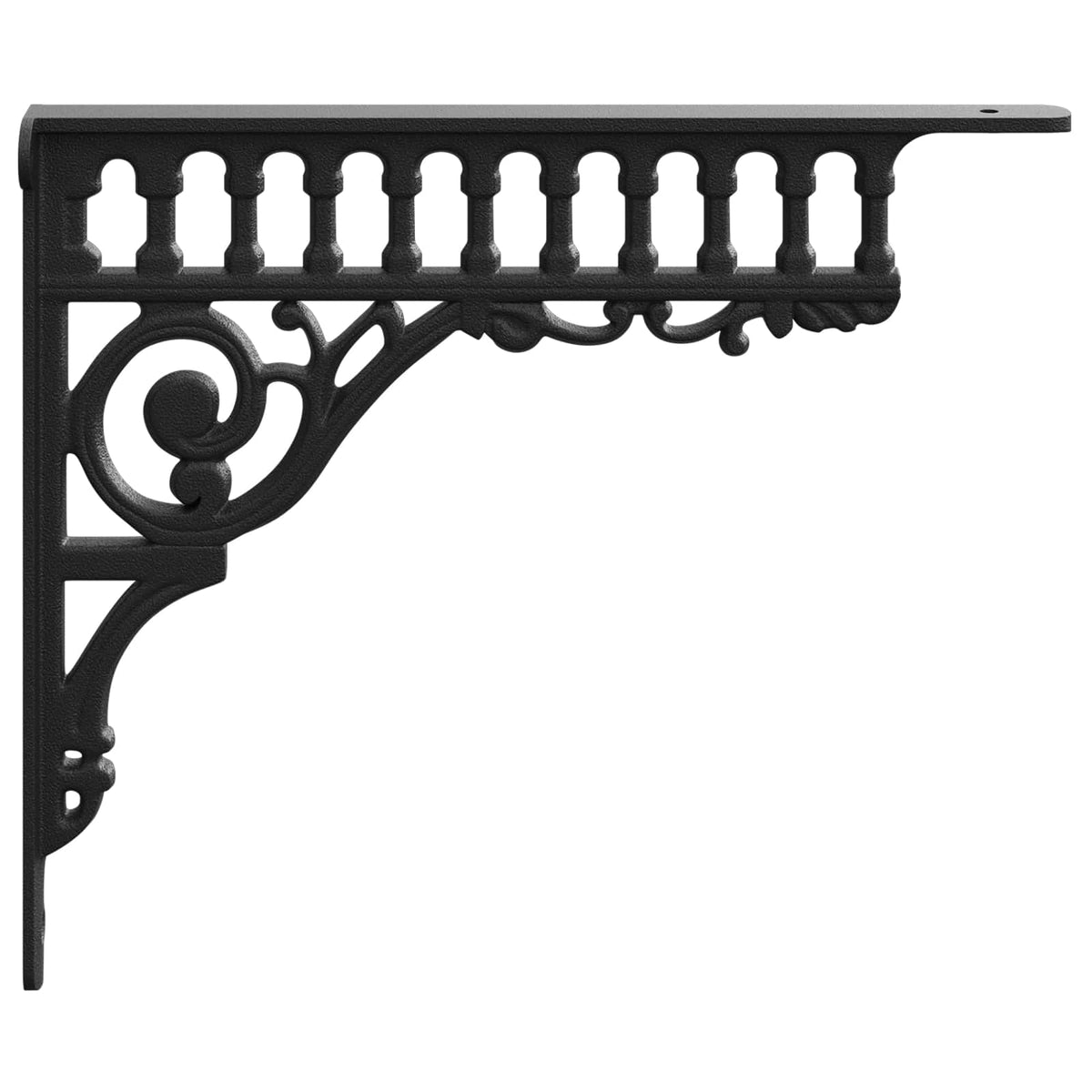 Wall Shelf Brackets 12 pcs Black 27.5 x 23 x 4 cm Steel