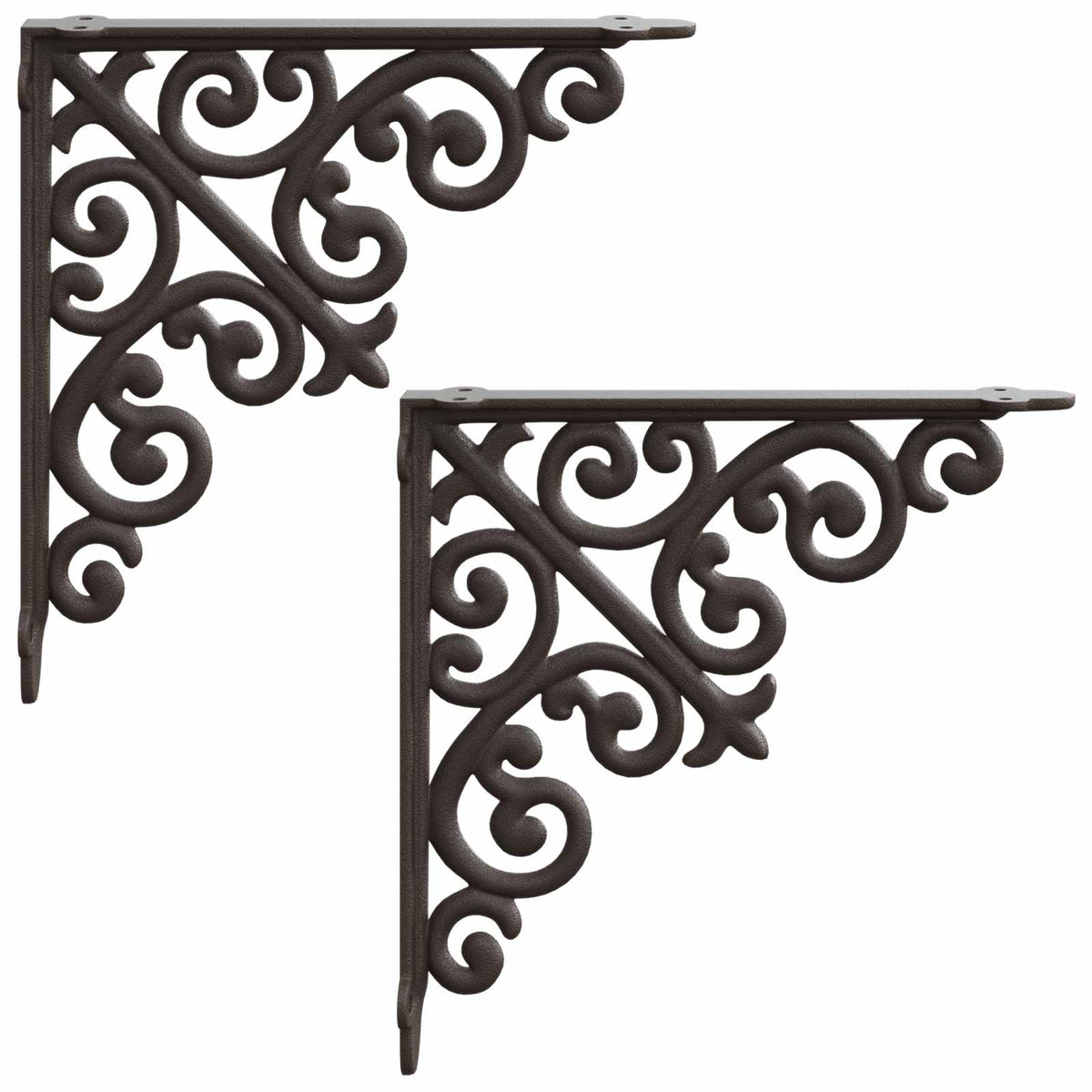 Wall Shelf Brackets 2 pcs Antique Brown 9.5 x 9.5 x 3 cm Steel