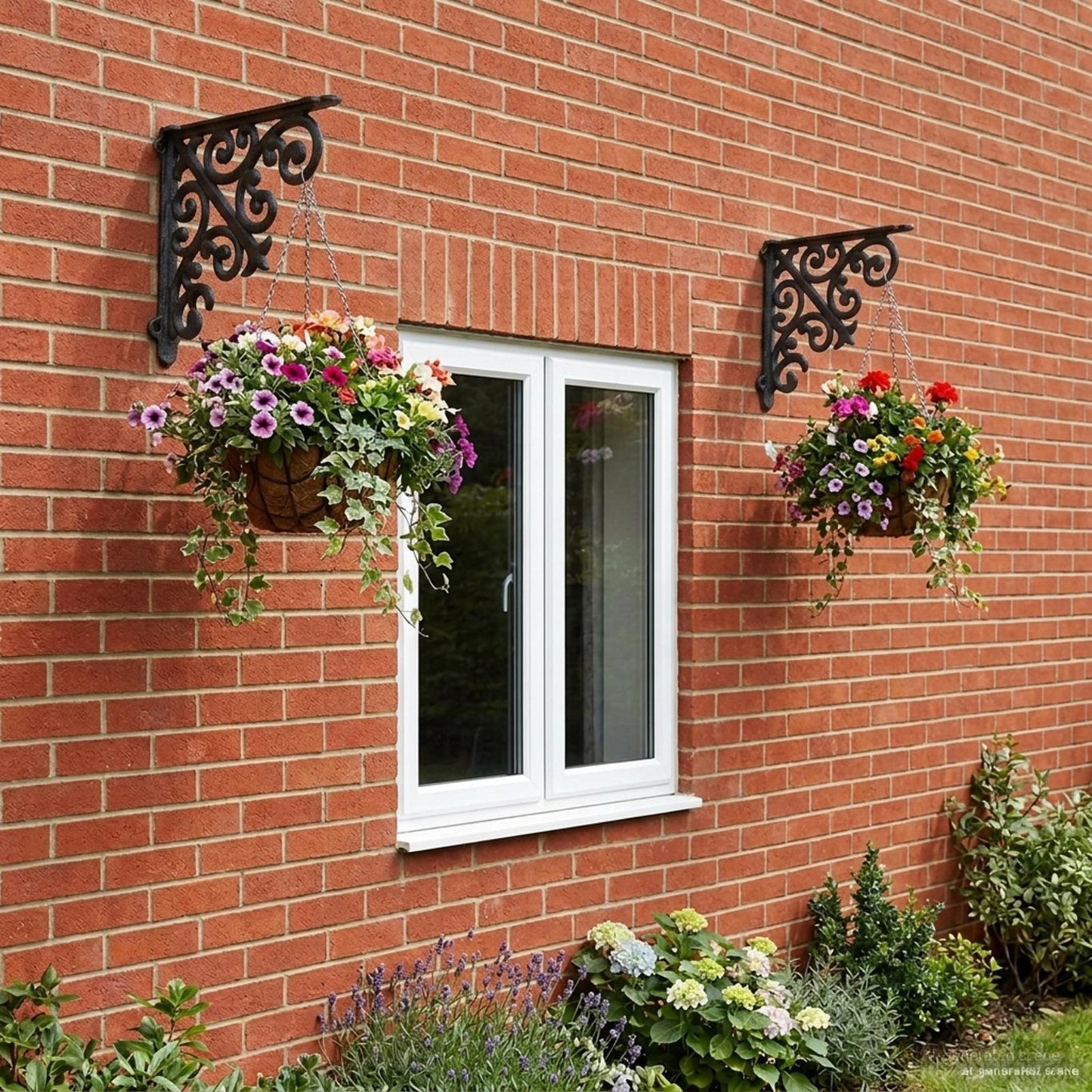 Wall Shelf Brackets 2 pcs Black 14 x 14 x 3.5 cm Steel