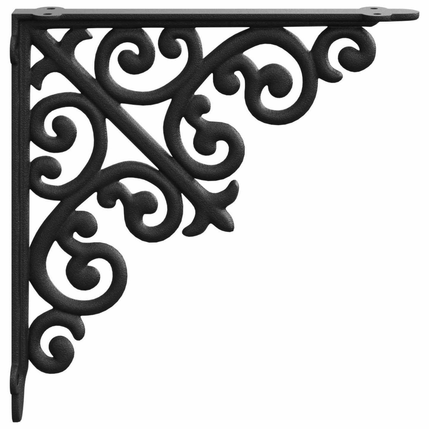 Wall Shelf Brackets 12 pcs Black 14 x 14 x 3.5 cm Steel