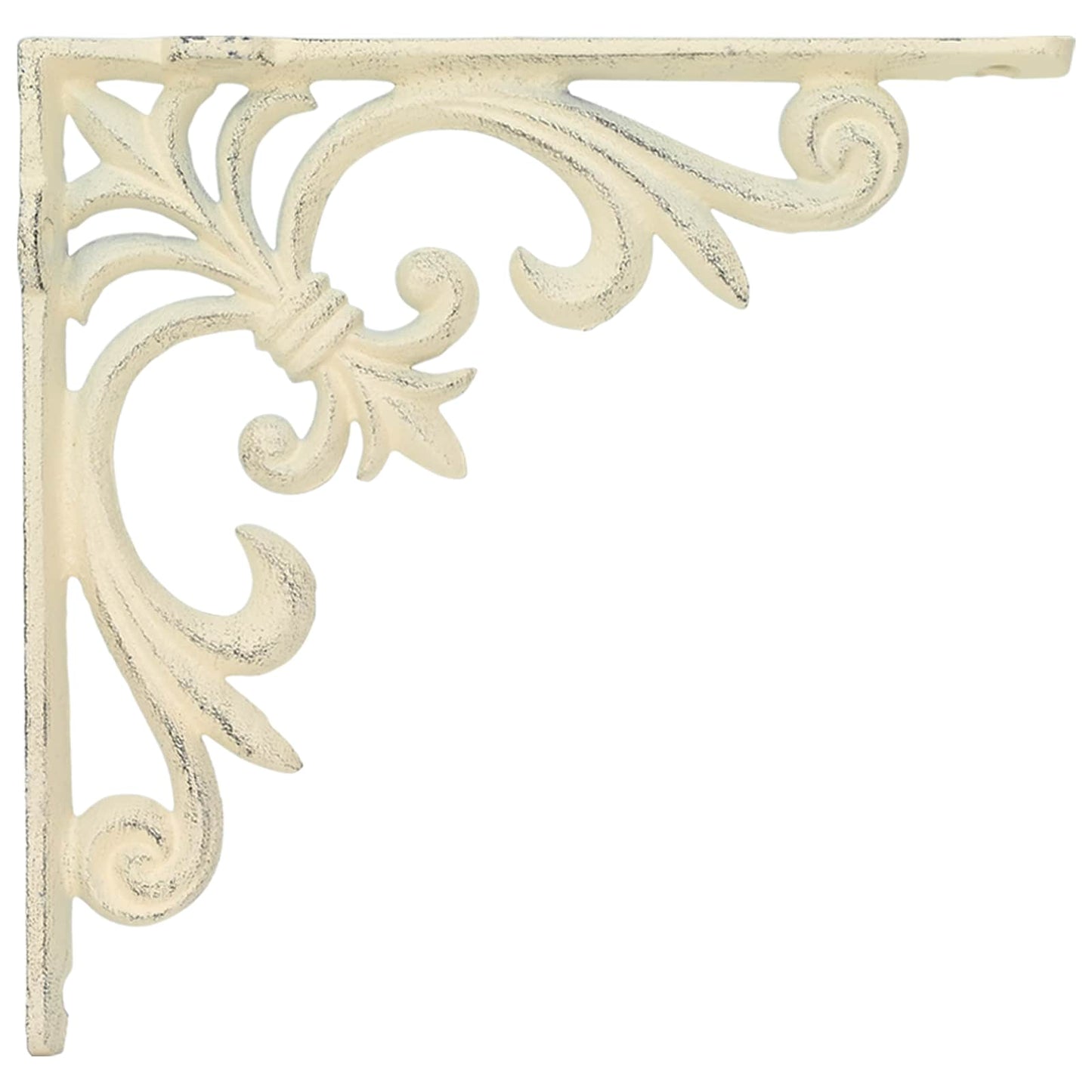 Wall Shelf Brackets 12 pcs Antique White 14.5 x 14.5 x 3 cm