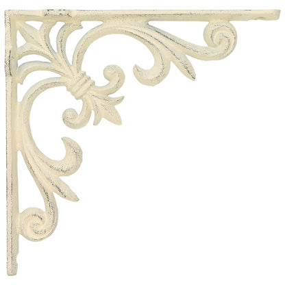 Wall Shelf Brackets 12 pcs Antique White 14.5 x 14.5 x 3 cm