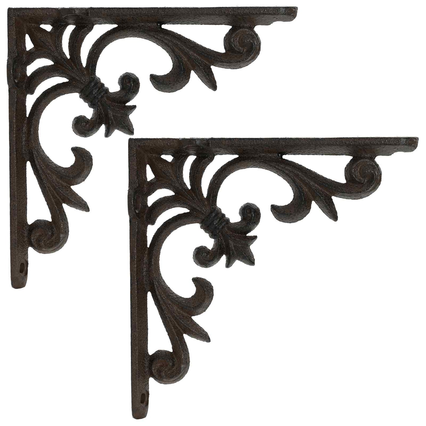 Wall Shelf Brackets 2 pcs Antique Brown 21.5 x 21.5 x 3.5 cm