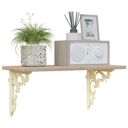 Wall Shelf Brackets 12 pcs Antique White 21.5 x 21.5 x 3.5 cm