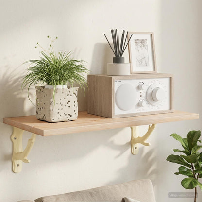 Wall Shelf Brackets 2 pcs Antique White 10 x 10 x 3 cm Steel