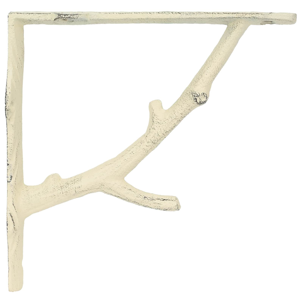 Wall Shelf Brackets 12 pcs Antique White 10 x 10 x 3 cm Steel