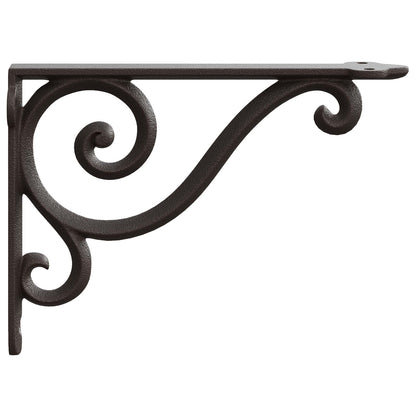 Wall Shelf Brackets 12 pcs Antique Brown 12.5 x 17 x 3 cm Steel