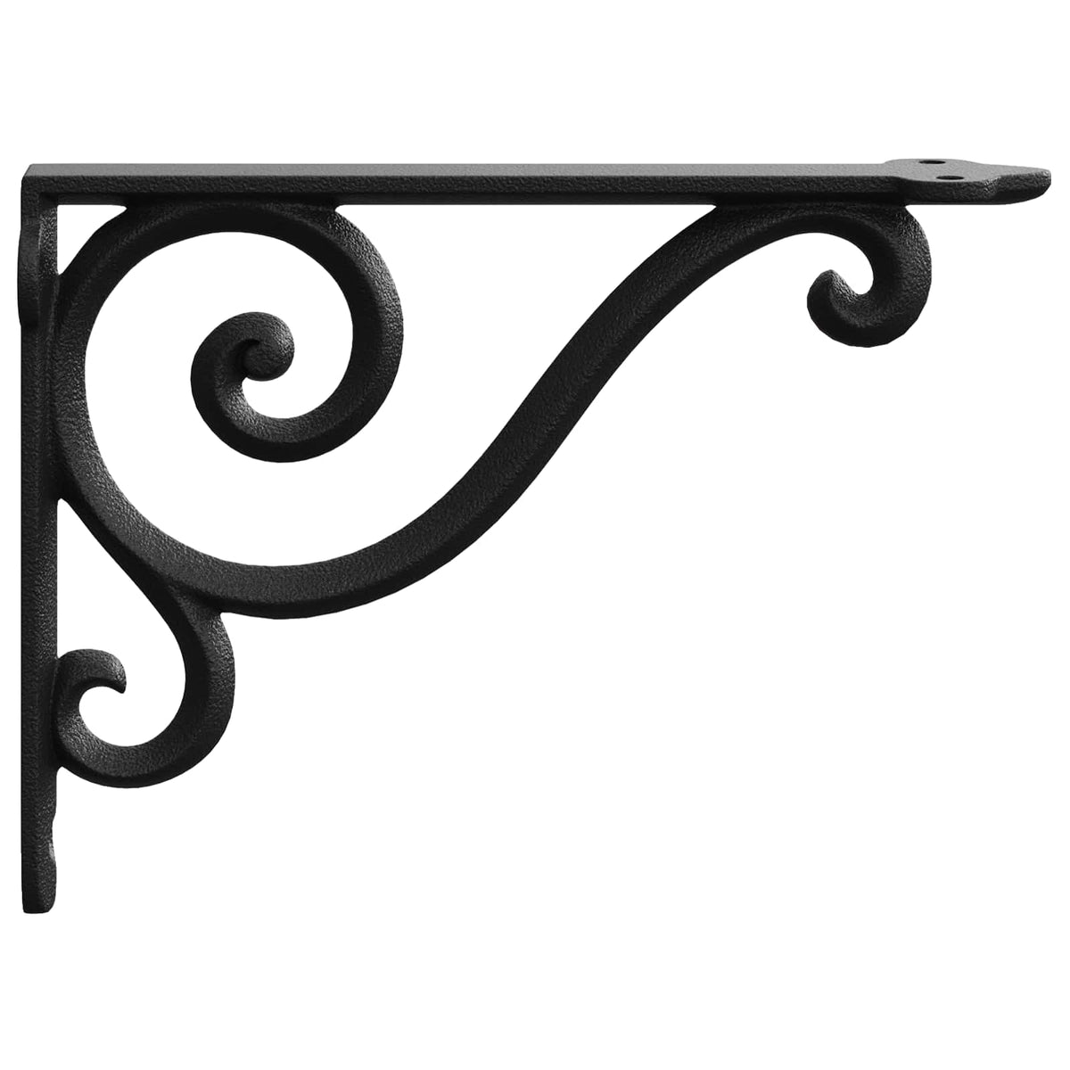 Wall Shelf Brackets 12 pcs Black 12.5 x 17 x 3 cm Steel