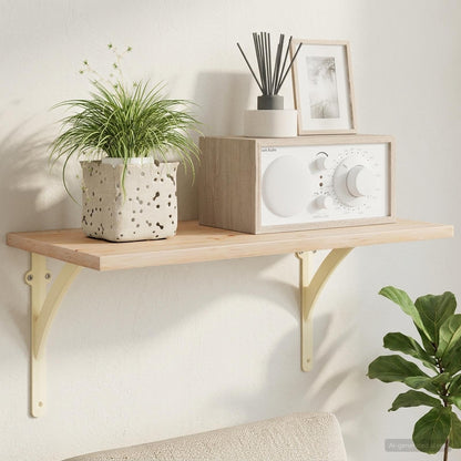 Wall Shelf Brackets 2 pcs Antique White 10 x 10 x 3 cm Steel