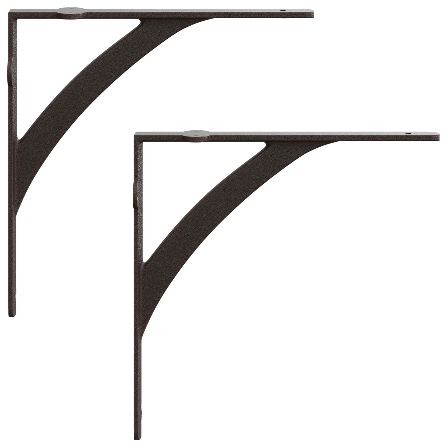 Wall Shelf Brackets 2 pcs Antique Brown 21 x 21 x 3.5 cm Steel