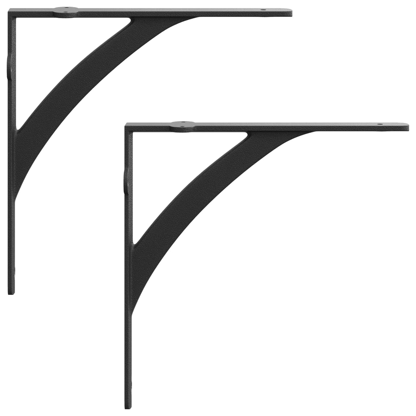 Wall Shelf Brackets 2 pcs Black 21 x 21 x 3.5 cm Steel