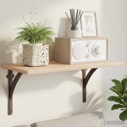 Wall Shelf Brackets 12 pcs Antique Brown 21 x 21 x 3.5 cm Steel