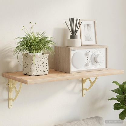 Wall Shelf Brackets 2 pcs Antique White 10 x 10 x 3 cm Steel