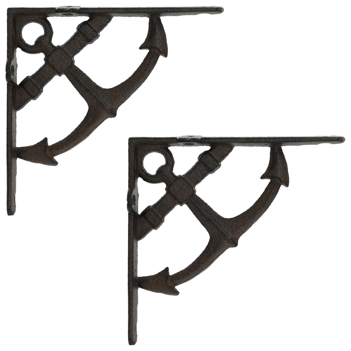 Wall Shelf Brackets 2 pcs Antique Brown 10 x 10 x 3 cm Steel