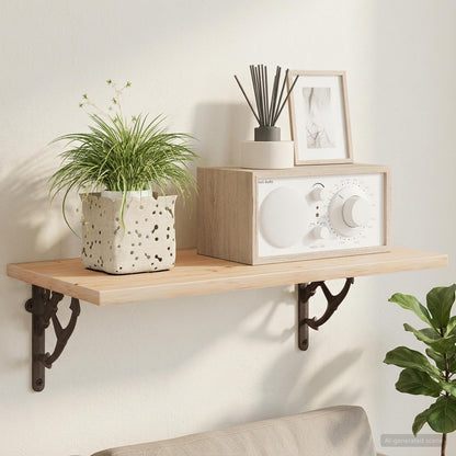 Wall Shelf Brackets 12 pcs Antique Brown 10 x 10 x 3 cm Steel