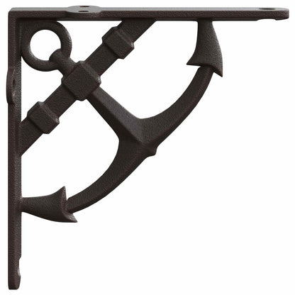 Wall Shelf Brackets 12 pcs Antique Brown 10 x 10 x 3 cm Steel