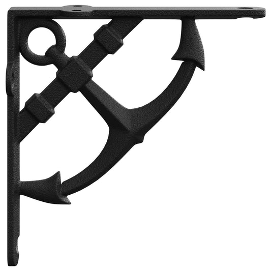 Wall Shelf Brackets 12 pcs Black 21 x 21 x 3.5 cm Steel