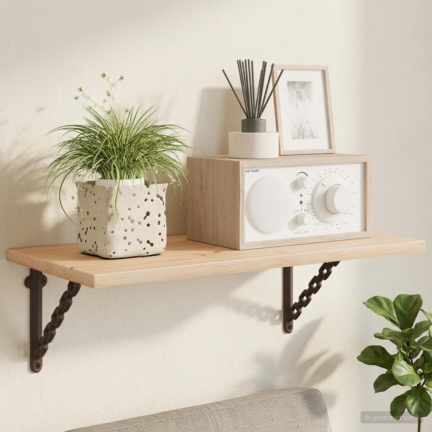 Wall Shelf Brackets 2 pcs Antique Brown 10.5 x 10.5 x 3 cm