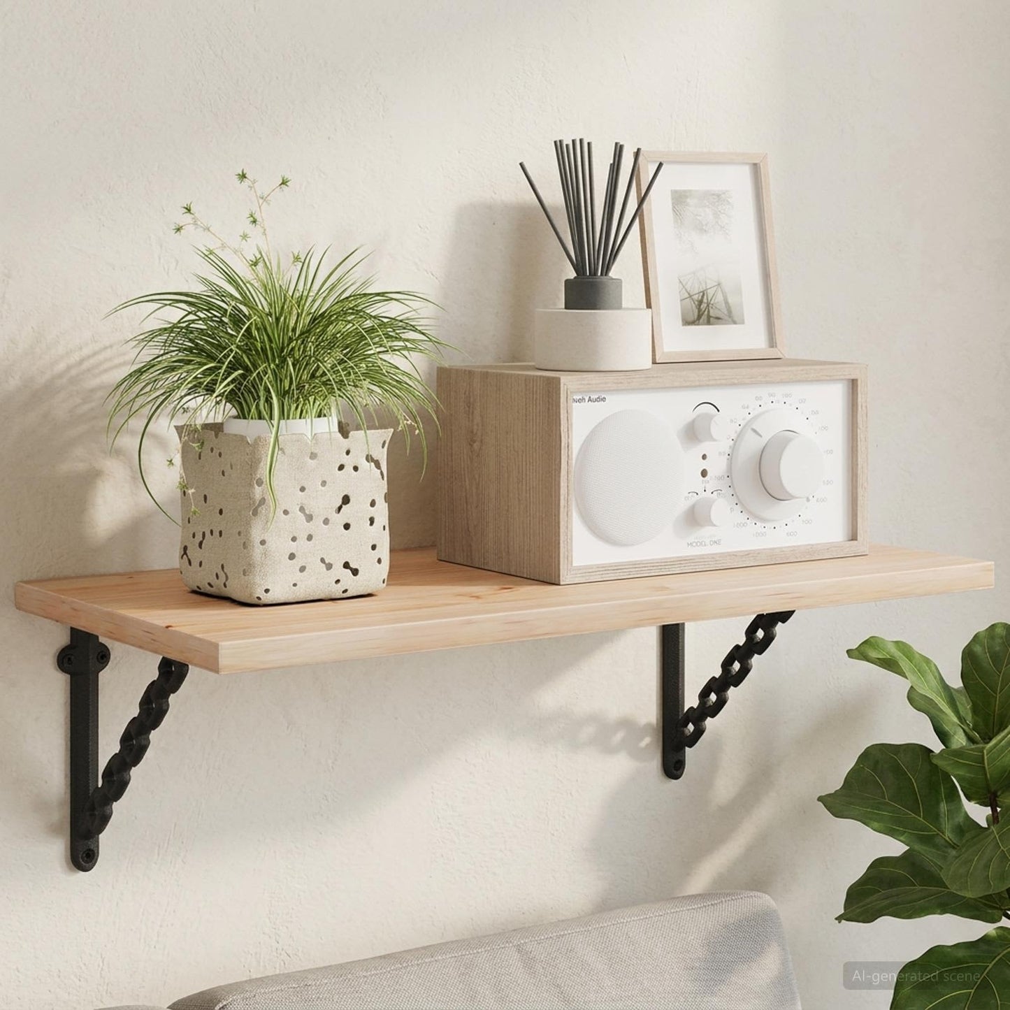 Wall Shelf Brackets 2 pcs Black 10.5 x 10.5 x 3 cm Steel