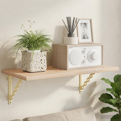 Wall Shelf Brackets 12 pcs Antique White 10.5 x 10.5 x 3 cm