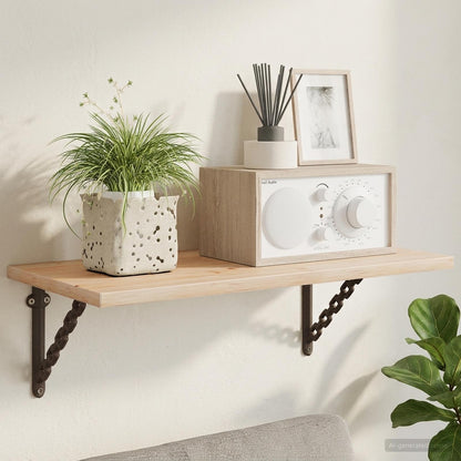 Wall Shelf Brackets 12 pcs Antique Brown 10.5 x 10.5 x 3 cm