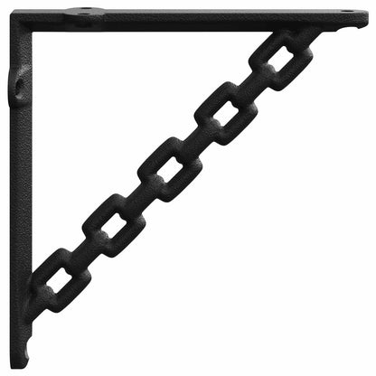 Wall Shelf Brackets 12 pcs Black 10.5 x 10.5 x 3 cm Steel
