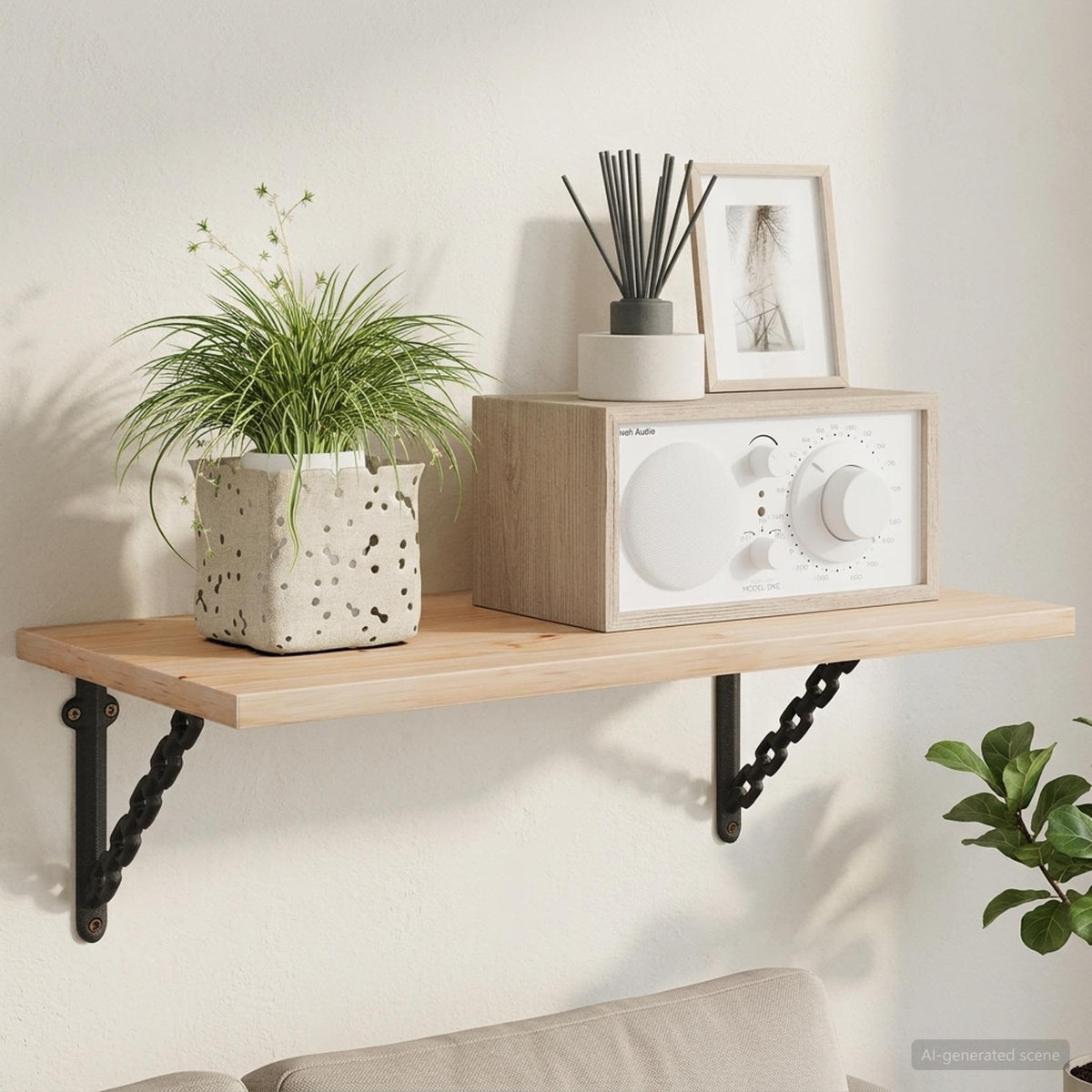 Wall Shelf Brackets 2 pcs Black 14.5 x 14.5 x 3 cm Steel
