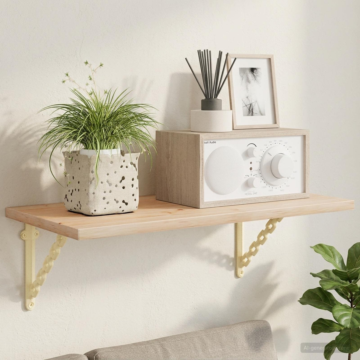 Wall Shelf Brackets 12 pcs Antique White 14.5 x 14.5 x 3 cm