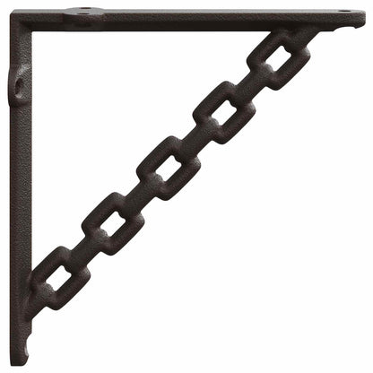Wall Shelf Brackets 12 pcs Antique Brown 14.5 x 14.5 x 3 cm