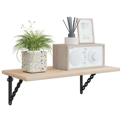 Wall Shelf Brackets 2 pcs Black 21 x 21 x 3.5 cm Steel