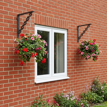 Wall Shelf Brackets 12 pcs Black 21 x 21 x 3.5 cm Steel