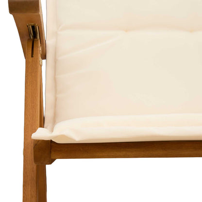 Reclining Garden Chairs 2 pcs Natural Solid Acacia Wood