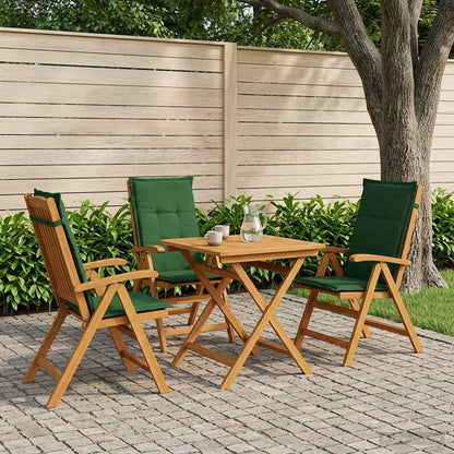 Reclining Garden Chairs 3 pcs Natural Solid Acacia Wood