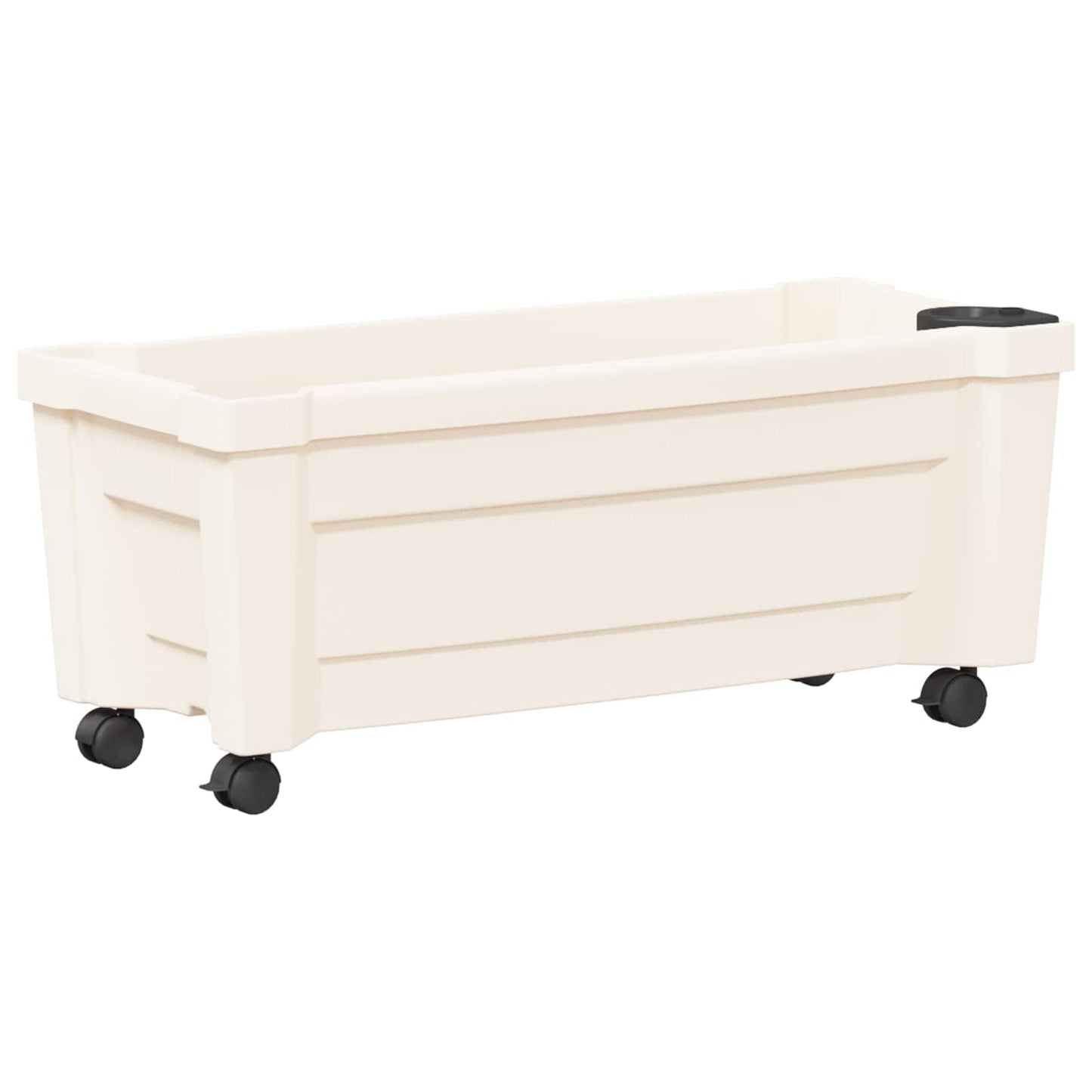 Calypso Planter with Wheels White 79 x 35 x 33 cm PP