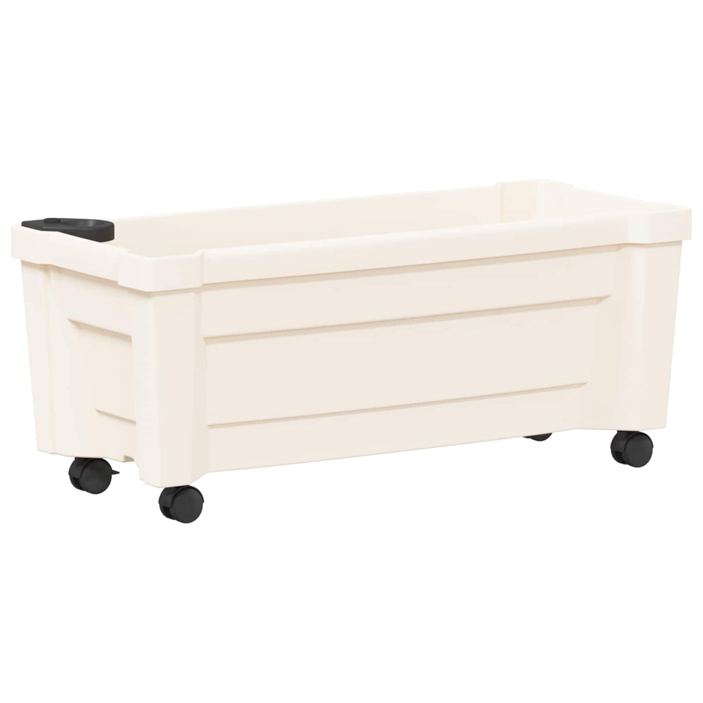 Calypso Planter with Wheels White 79 x 35 x 33 cm PP