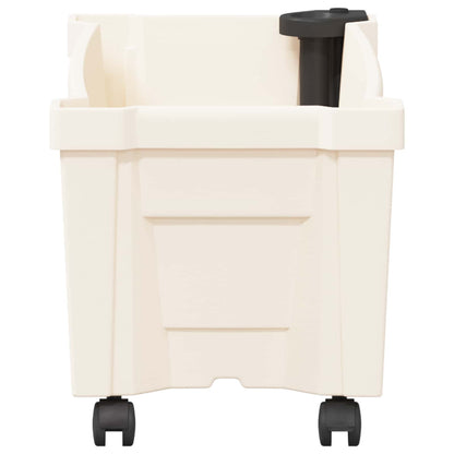 Calypso Planter with Wheels White 79 x 35 x 33 cm PP