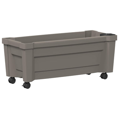 Calypso Planter with Wheels Grey 79 x 35 x 33 cm PP