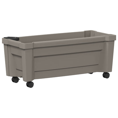Calypso Planter with Wheels Grey 79 x 35 x 33 cm PP