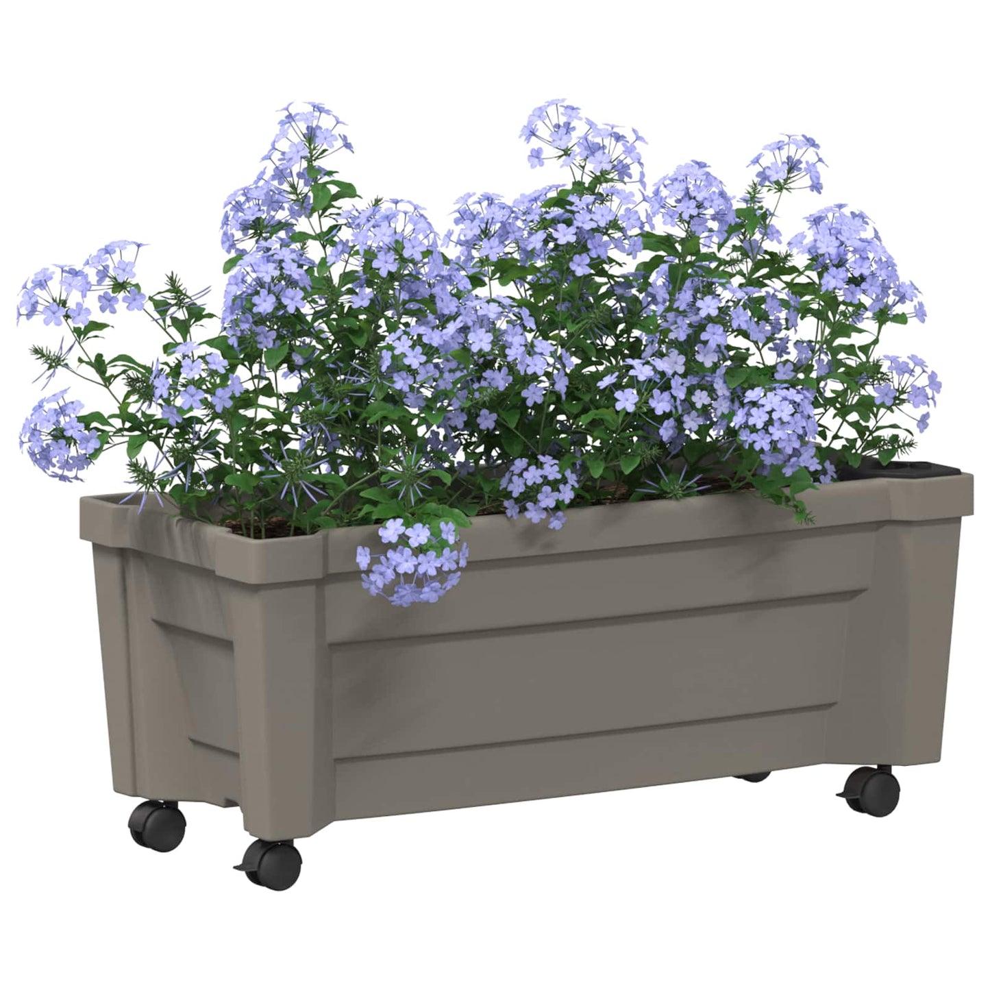 Calypso Planter with Wheels Grey 79 x 35 x 33 cm PP