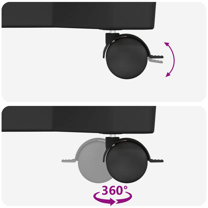 Calypso Planter with Wheels Anthracite 79 x 35 x 33 cm PP